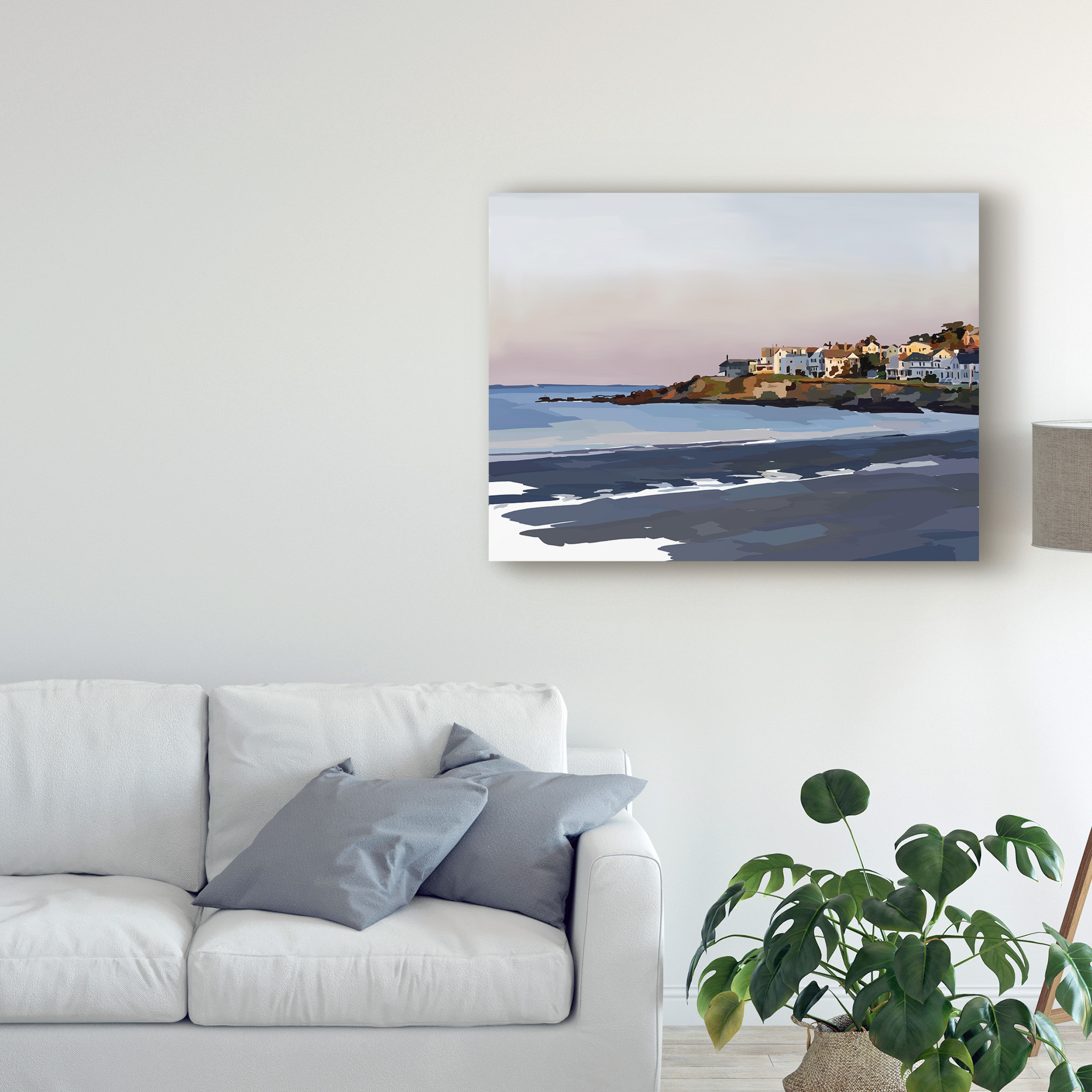 Trademark Fine Art 'Peaceful Coast' Canvas Art by Emily Kalina