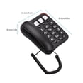 thumbnail image 4 of Large Button Wired Phone Desktop Fixed Phone Wall-Mounted Phone Supports Hands-Free/Redial/Flash Disconnect, 4 of 10