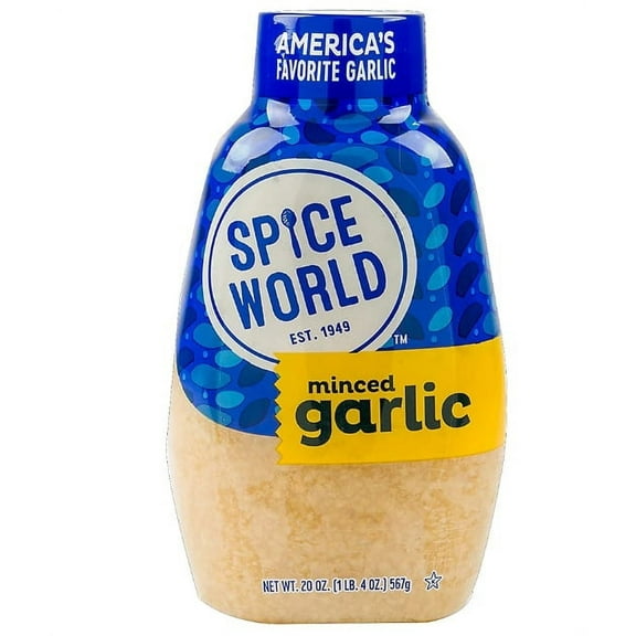 Spice World Minced Garlic Squeeze 20 oz Bottle