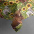 thumbnail image 5 of Green Highland Cow Sunflower Field Pattern Square Tablecloth,Waterproof Square Table Cover,Wipeable Spillproof Washable Table Cover for Home Kitchen Party Decor 42"X42"(107x107cm), 5 of 6