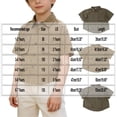 thumbnail image 4 of OGLCCG Boys Short Sleeve Cargo Shirts Classic Collared Button-Down Tshirt Solid Color Cotton Shirt with Chest Pocket for Toddler 1-7 Years, 4 of 5