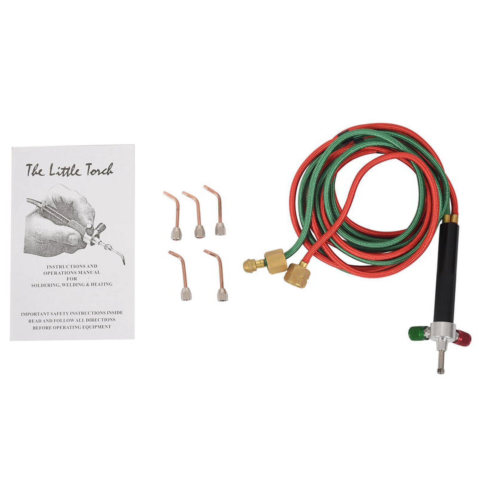 Jewelers Little Torch Welding & Soldering Kit – Liquefied Gas/Oxygen, 5 Tips, Copper/Aluminum, 14mm Joint (USA)