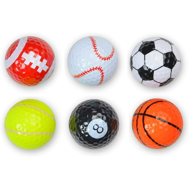Golf Balls 6Pcs Training Sports Gift Practice Driving Range Novelty Fun