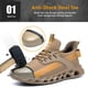 thumbnail image 2 of Zapatos de punta de acero para hombre, ligeros, indestructibles, para mujer, a prueba de pinchazos, cómodos, zapatos de seguridad para uso industrial, costura XGeek LBX-28, 2 of 6