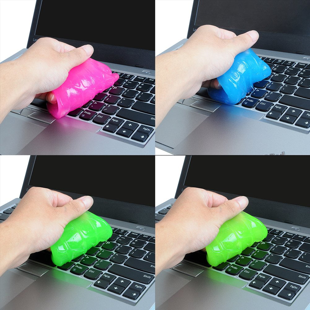 Pack of 4 Weilai Magic Innovative Super Soft Sticky Dust Cleaning Gel Gum Computer Car PC Laptop Keyboard Universal Dust Cleaner 