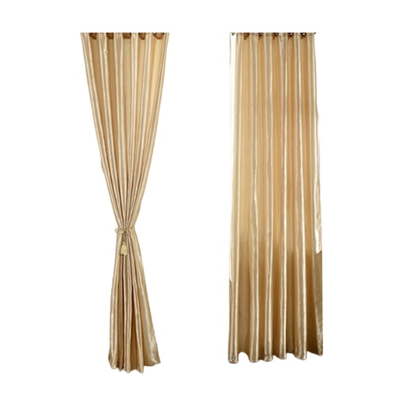 Yesbay Curtain Window Curtain No Odor Comfortable Rod Through Curtain Room Darkening Window Curtain for Bedroom