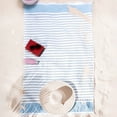 thumbnail image 3 of American Soft Linen 100% Cotton Turkish Peshtemal Beach Towels, 35"x60" size 4 Pack Swim Towels for Beach and Pool Towels, Navy Blue, 3 of 8