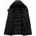 thumbnail image 3 of KVE Men's Hooded Winter Coat Warm Puffer Jacket Thicken Quilted Jacket Black Large, 3 of 9
