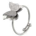thumbnail image 1 of Dsscvnef Popular Butterfly Ring Frosted Double Opening Adjustable Index Finger Titanium Jewelry, 1 of 9