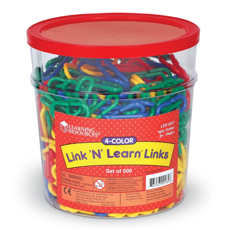 Learning Resources Link N Learn Links, Assorted Colors, Set of 500