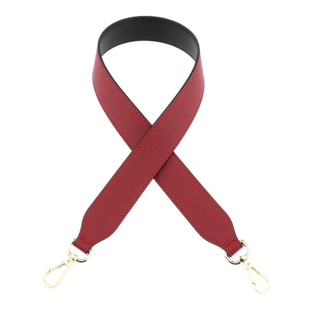 Bolso de cuero para mujer y niña, correa para bolso, cinturón, monedero, asa para bricolaje, bolso Rojo y negro ( cruzada) Colcomx Correas de bolsos para mujeres