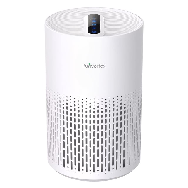 Purivortex Air Purifiers for Home, Quiet HEPA Air Filter for Pollen, Smoke, Dust, Pet Dander, Odor, Hair, Covers Up to 880 Sq Ft, PX500 Whi