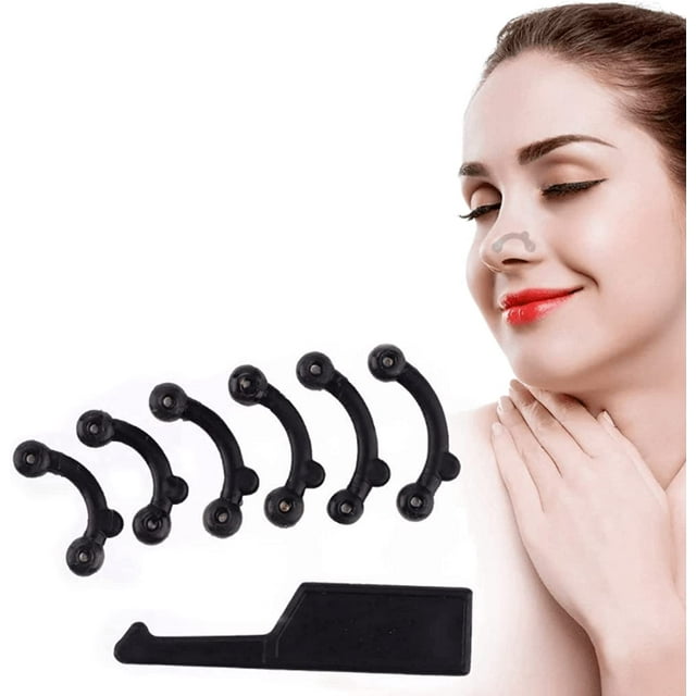 Torubia Nose Up Nose Shaper, Nose Shaper Clip Pain Free Silicone Nose Up Lifting Nose Bridge Straightener Corrector Device, Nose Slimming Device Straightener Corrector High Up Tool(Black)