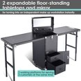 thumbnail image 3 of Byootique Nail Manicure Platform Portable Rolling Makeup Train Case 2 Tabletops, 3 of 11