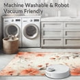 thumbnail image 5 of ODIKA 4'x6' Machine Washable Non-Slip Area Rug, Floral Cascade Peach & Cream Botanical Accent High Traffic Rug, Beige, 42371, 5 of 7