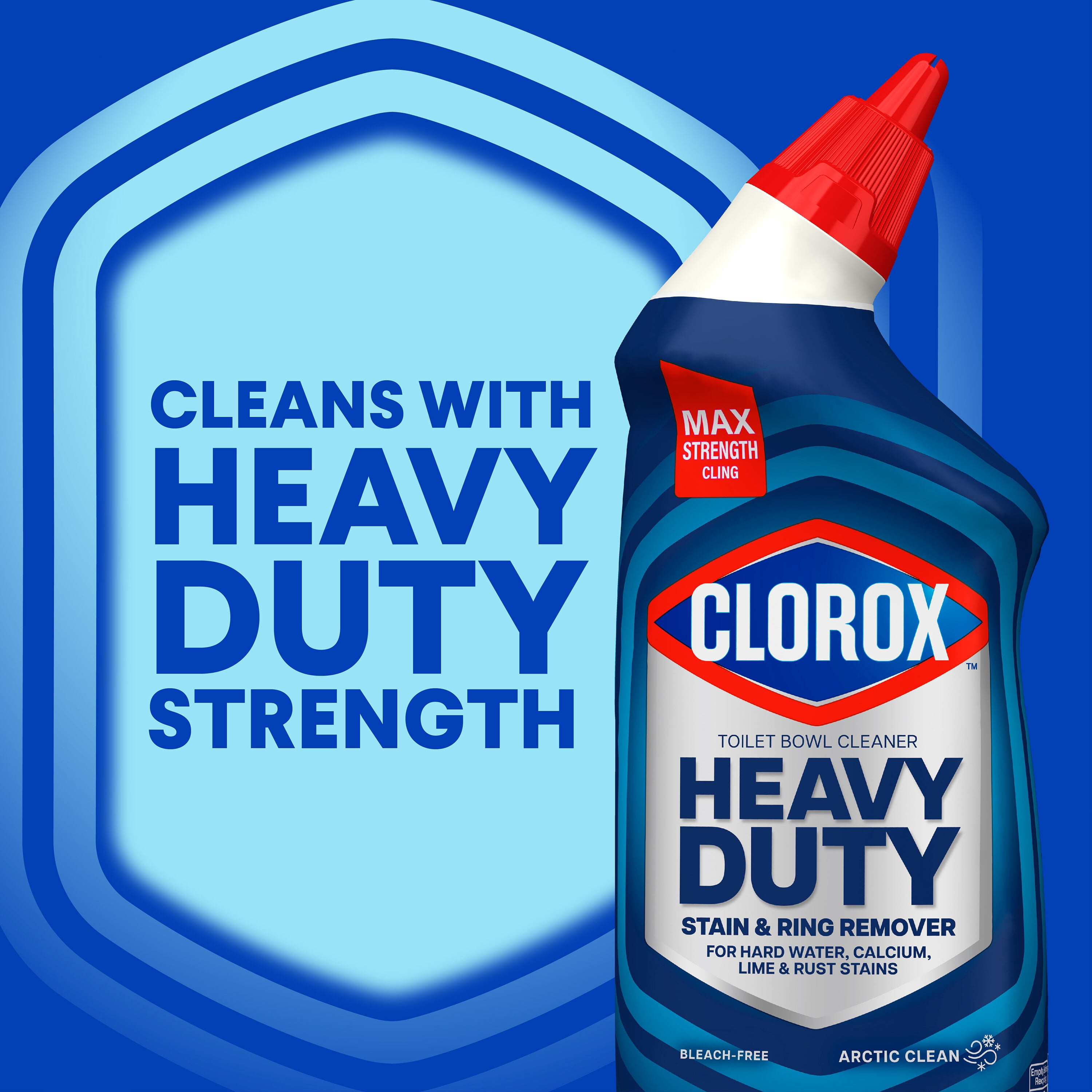 (6 pack) Clorox Heavy Duty Toilet Bowl Bathroom Cleaner, Arctic Clean, 24 fl oz, 2 Pack
