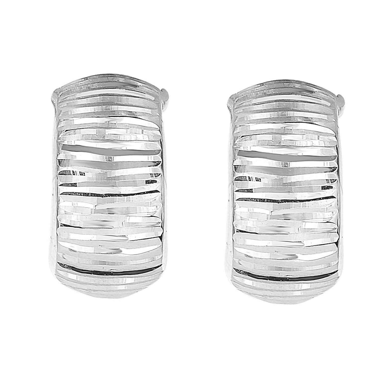 Diamond Cut Hoop Earrings in 14K Gold - Samsclub.com