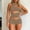 Khaki, variant on Women’s Summer 2 Piece Outfits Sleeveless Cut Out Crop Top Bodycon Shorts Set Night Out Club Outfits Y2K Streetwear