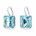 thumbnail image 3 of Swarovski Millenia Earrings, Square cut crystal, Blue, Rhodium plated, 3 of 5
