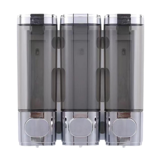 Bomba de dispensador de jabón, bomba de ducha de baño, dispensador de jabón de mano líquido multipropósito para la oficina del baño de Gris plateado
