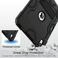 thumbnail image 4 of Kids Case for iPad (A16) 11th Generation 11 Inch 2025, iPad 10th Generation 10.9" 2022 Durable Rugged Heavy Duty Shockproof Lightweight Stand Cover for iPad 10th / 11th Gen,Black, 4 of 12