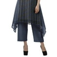 thumbnail image 5 of Moomaya Womens Kurti Kurta Pant Set Boat Neck Printed 2 Piece Dress Ethnic Wear, 5 of 6
