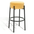 thumbnail image 5 of SAFAVIEH Couture Paisleigh Round Backless Bar Stool, Mustard/Black, 5 of 10