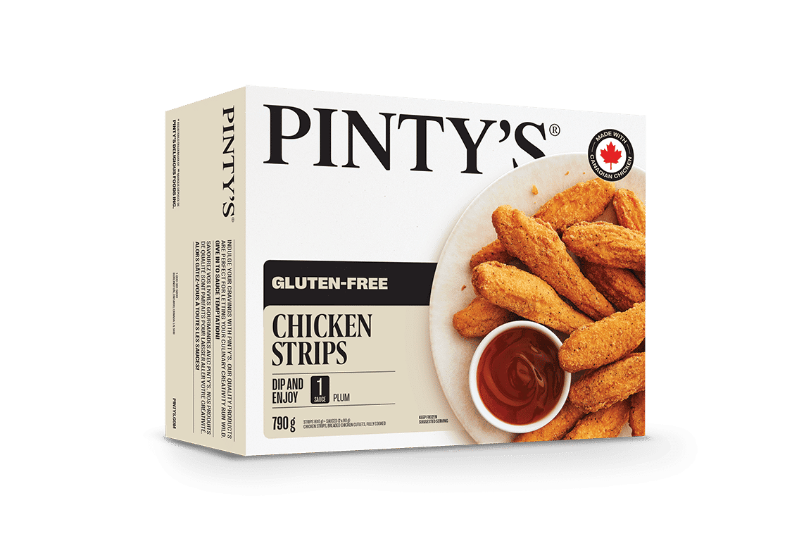 Pintys Lanières de poulet. Escalopettes de poulet panées, enitèrement cuites Pintys Lanières de poulet
