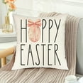 thumbnail image 5 of Easter Pillow Covers Easter Decorations for Home He is Risen Floral Pillows Bunny Easter Buffalo Plaid Eggs Decorative Throw Pillows Spring Easter Farmhouse Decor 1pc - 18x18'', 5 of 6