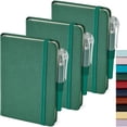 thumbnail image 1 of Cuaderno NIRMIRO 3 unidades mini de cuero 9 x 14,5 cm verde, 1 of 7