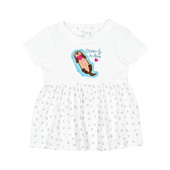 Inktastic Otter-ly in Love-otter with Heart Girls Baby Dress