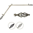 thumbnail image 2 of Central Design 4841-994-CORNER 0.812 in. Dia. Vinci Corner Curtain Rod, Antique Brass - 120-170 in., 2 of 4