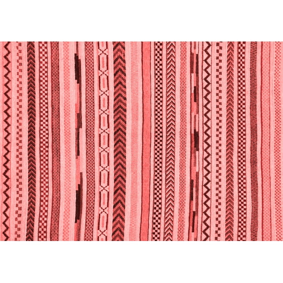 Ahgly Company Indoor Rectangle Abstract Red Modern Area Rugs, 8' x 10'