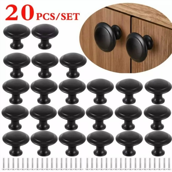 20 Pcs Stainless Steel Cabinet Door Handles Drawer Pulls Knobs Bathroom Kitchen