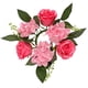 thumbnail image 3 of Anillos de velas navideñas, guirnalda navideña de 8 ", coronas pequeñas, candelabro de corona navideña para chimenea, velas cónicas para el hogar y la , Rosa Rosa Macarena Coronas de anillos con velas, 3 of 8