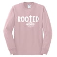 thumbnail image 2 of Wild Bobby Rooted in Christ Inspirational/Christian Men Long Sleeve Shirt, Light Pink, Large, 2 of 5