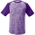 thumbnail image 2 of Evoshield Men's Heather Tech Baseball T-Shirt Purple L, 2 of 2