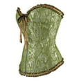 thumbnail image 3 of JFGHDG Renaissance Corset Women's Bustiers & Corsets Corset Shapewear Cute Corset Bustier Shapewear Short Corset with Straps Green 6xl, 3 of 6