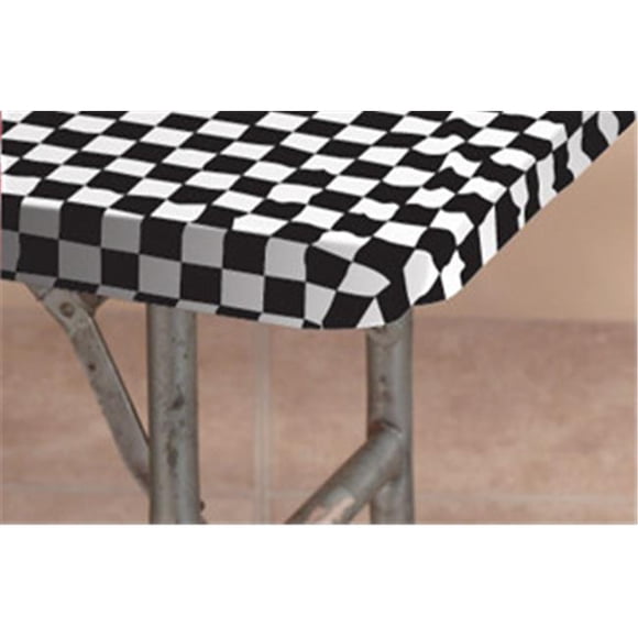 Kwik-Covers KS3072PK-BLKW PKG. Jupe-kwik à Carreaux Noir et Blanc avec 30 Pouces X 72 Pouces Blanc COVER - 10 par Caisse