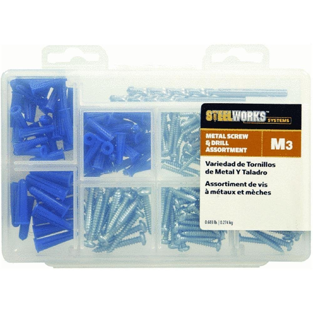 Hillman Metal Screw And Anchor Assortment No. 10 12 X 1 " Blue