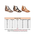 thumbnail image 2 of UKAP Women's Sandals Solid Color Wedges Square Toe Shoes Spring Soft Black 4.5, 2 of 4