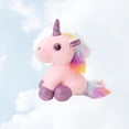 thumbnail image 4 of FELTECHELECTR Llavero de peluche de unicornio y poni, adorable llavero colgante (rosa, 12 cm), 4 of 7