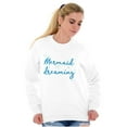 thumbnail image 4 of Mermaid Dreams Water Babies Beach Day Women Crewneck Sweatshirt Brisco Brands L, 4 of 6