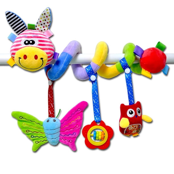 Juguetes de Peluche Suaves Regalos Unisex para Bebés Cochecito de Niño Colgante Campana Cama Cuna Cuna CUTICAT Suave peluche espiral de juguete