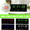 thumbnail image 2 of Large Screen Digital Wall Clock LED Display Desk Time Temperature Calendar Date D7Z1, 2 of 8