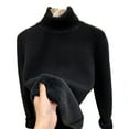thumbnail image 2 of Roncen Women's Long Sleeve Mock Turtleneck Tops Fleece Soft Thermal Undershirts Tee, 2 of 4