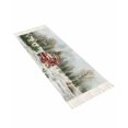 Christmas Kitchen Runner Rug 2'x4', Washable Woven Cotton Area Rug with