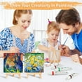 thumbnail image 6 of 44pcs Mini Canvas and Easel, Small Canvas Painting Set Includes 4 x 4 Inches Canvases, Paint Brushes, Paint Palette and Acrylic, Wooden Mini Easels with Art Canvases for Artists Art Party, 6 of 7