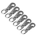6Pcs Stainless Steel Flag Clips for Flagpole Rope Rotating Eye Snap