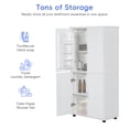 thumbnail image 4 of Tall and Wide Bathroom Floor Storage Cabinet, Bathroom Storage Unit, Freestanding Cabinet with 4 Doors, Adjustable Shelves, White, 4 of 15